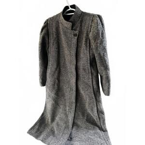 Vintage 80s Concept Wool Overcoat Women’s 7 Tweed Made in USA Long Jacket